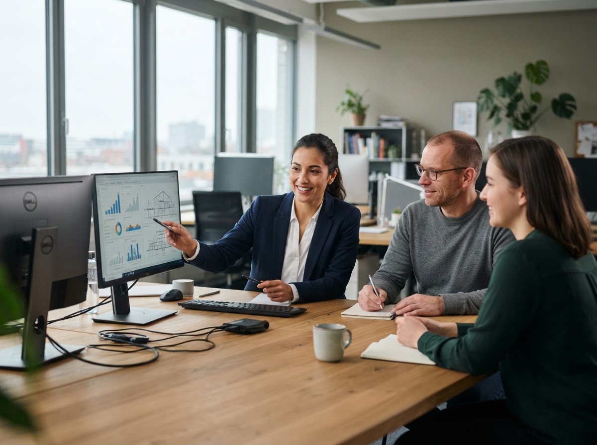 Nodavrek Team bei der Entwicklung von Analysemodellen für Portfolioentscheidungen